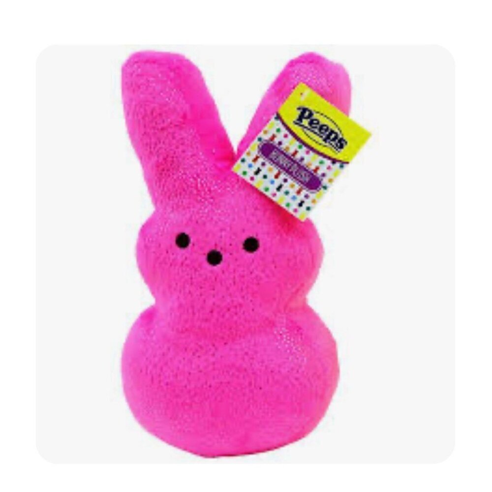 Peeps 9" Plush Bunny Hot Pink with Sparkles. New With Tags.